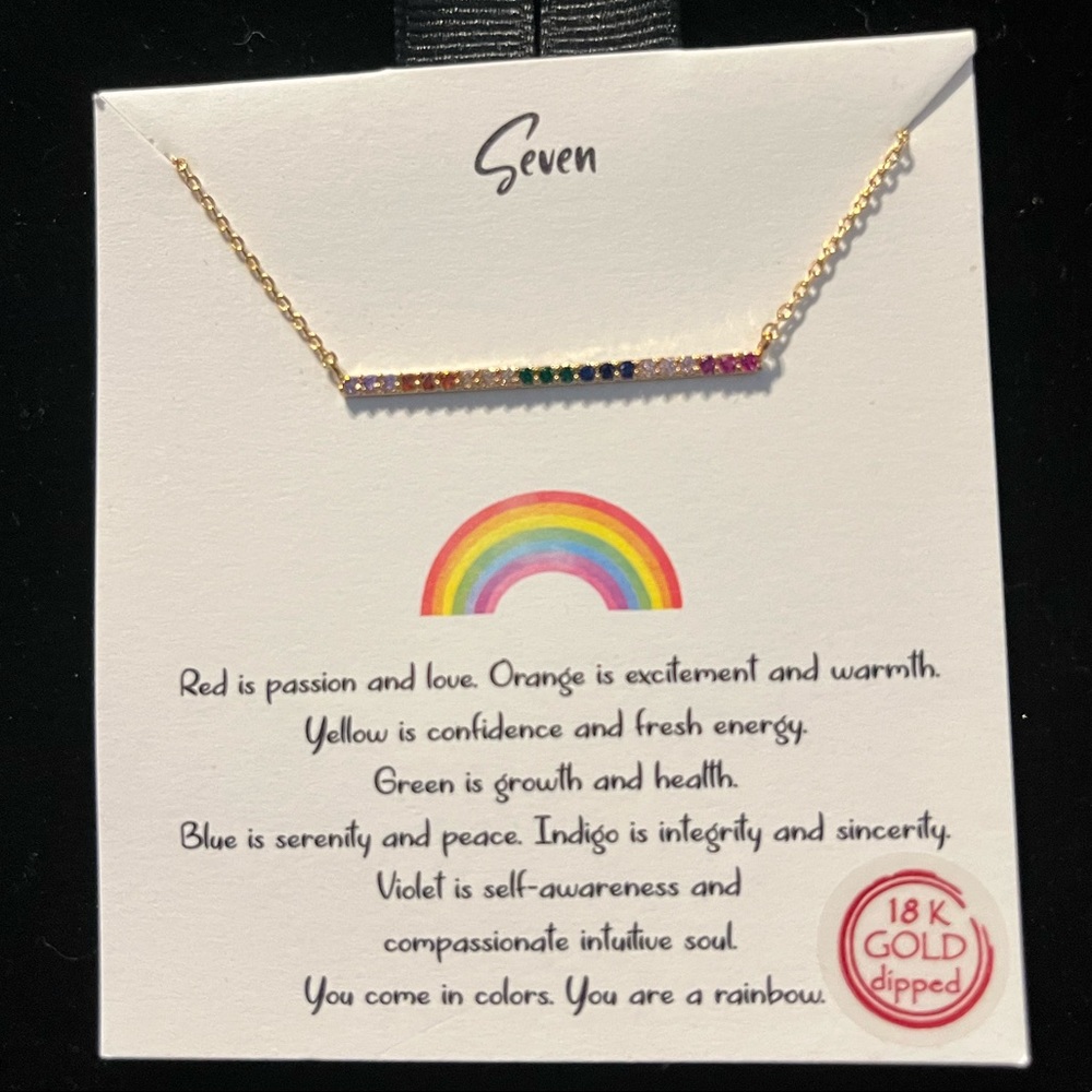 RAINBOW 18" gold necklace  (18k gold dipped)
PRICE  DROPPED